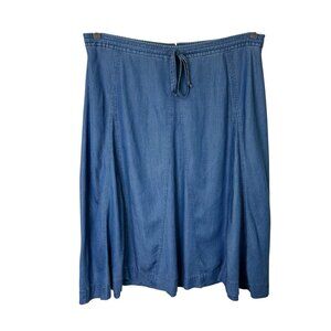 Liz Claiborne Chambray‎ Jean Midi Skirt Women’s Size 20W